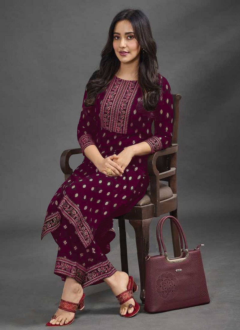 Reeva By Lichi Rayon Designer Kurtis With Palazzo Catalog